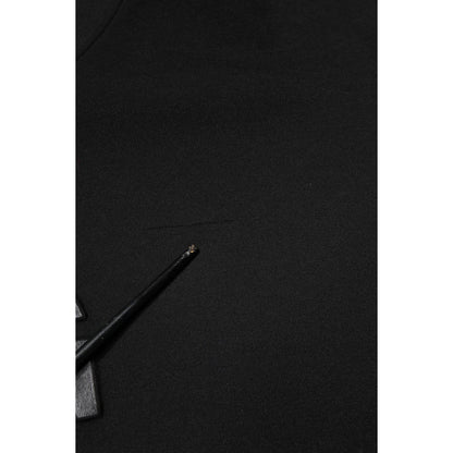 Dolce & Gabbana Black Cotton DG Crew Neck Pullover Sweater