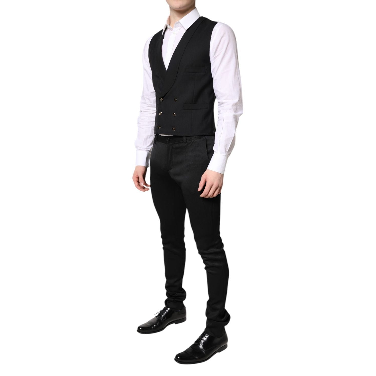 Dolce & Gabbana Black Single Breasted Formal Blazer with Vest