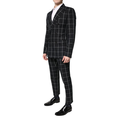 Dolce & Gabbana Black TAORMINA Double Breasted 2 Piece Suit