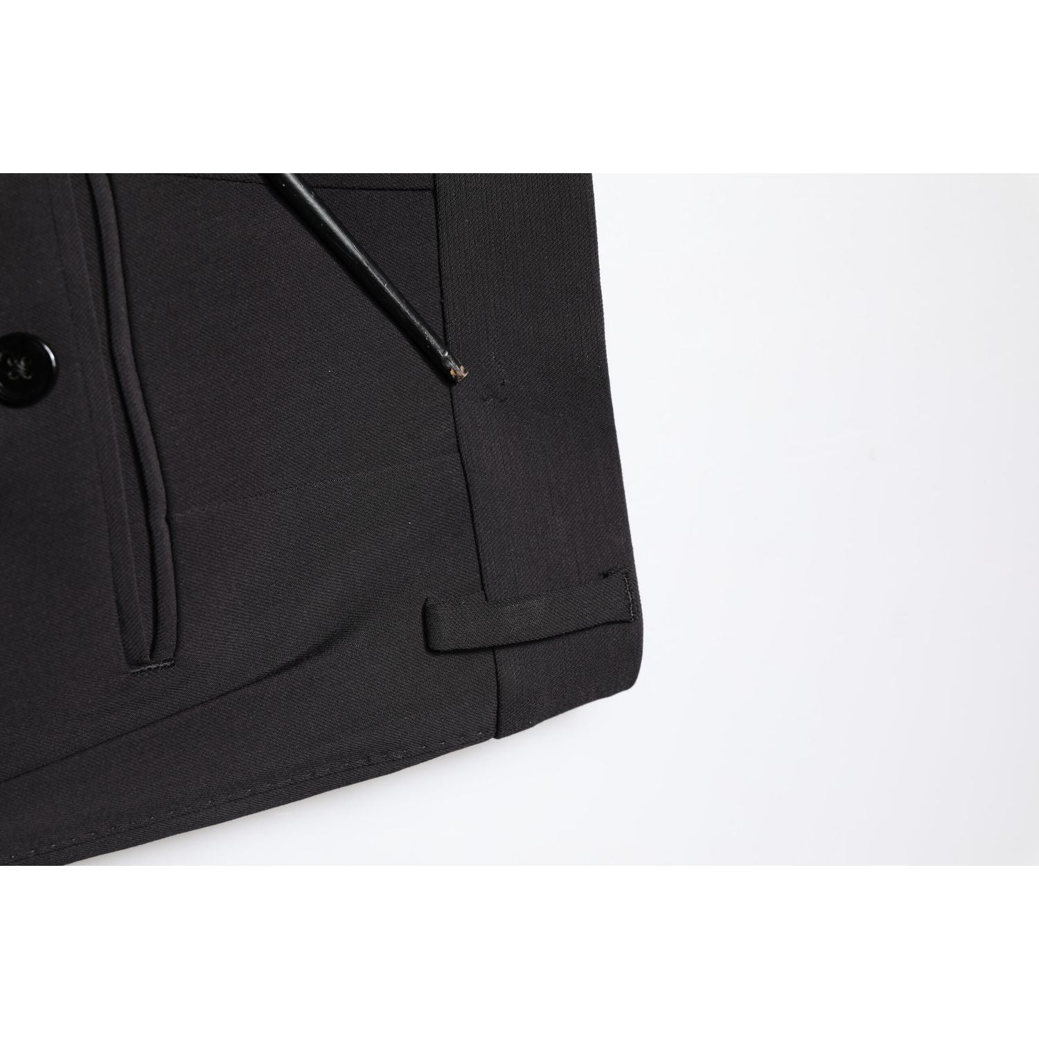 Dolce & Gabbana Black Cotton Single Breasted 2 Piece Suit