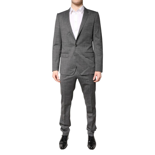 Dolce & Gabbana Gray Wool Single Breasted 2 Piece Suit