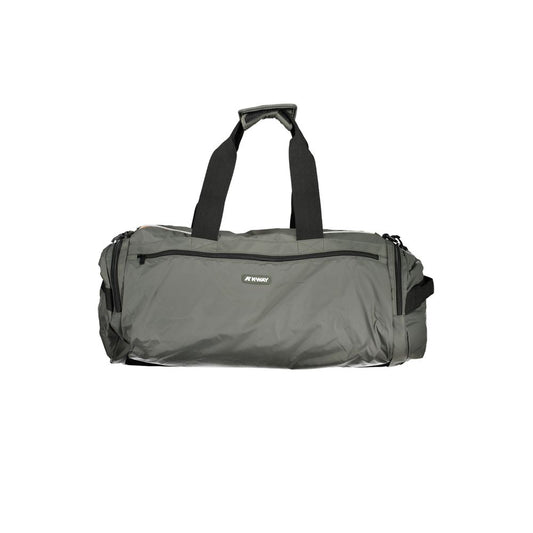 K-WAY Green Polyamide Luggage And Travel bag with 2 shoulder handles, removable strap, external and internal pockets, and zip closure.
