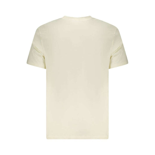 Back view of Lee beige cotton men's T-shirt with short sleeves and regular fit.