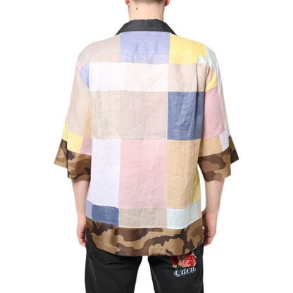 Dolce & Gabbana Multicolor Patchwork Short Sleeve Shirt