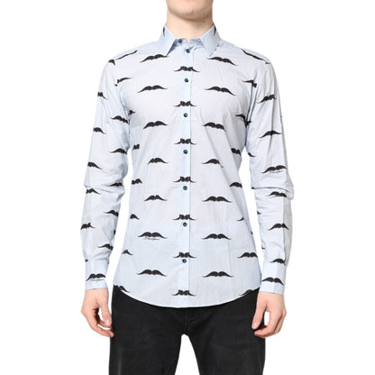 Dolce & Gabbana Light Blue Cotton MARTINI Formal Dress Shirt