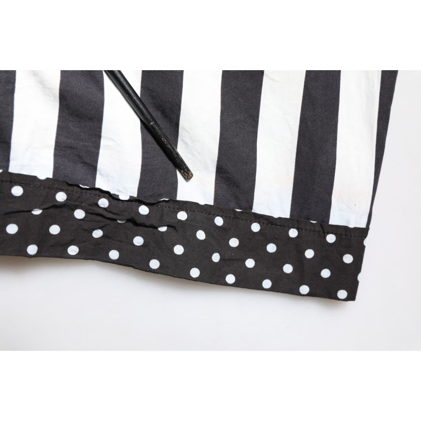 Dolce & Gabbana Black White Stripe Button Down Casual Shirt