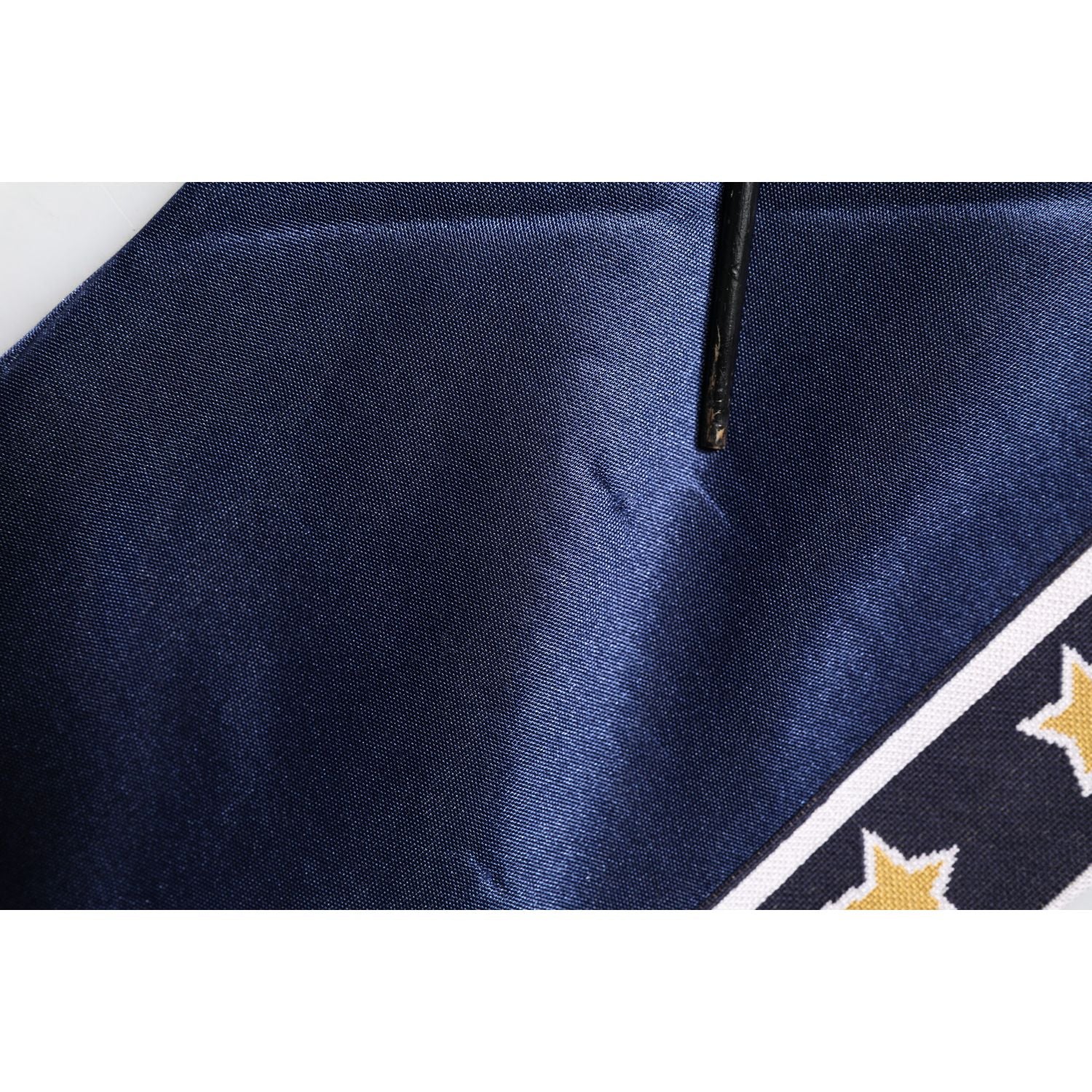 Dolce & Gabbana Blue Nylon Logo Patch Men Bomber Sweater