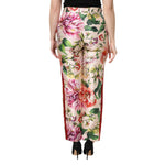 Dolce & Gabbana Multicolor Floral High Waist Straight Pants