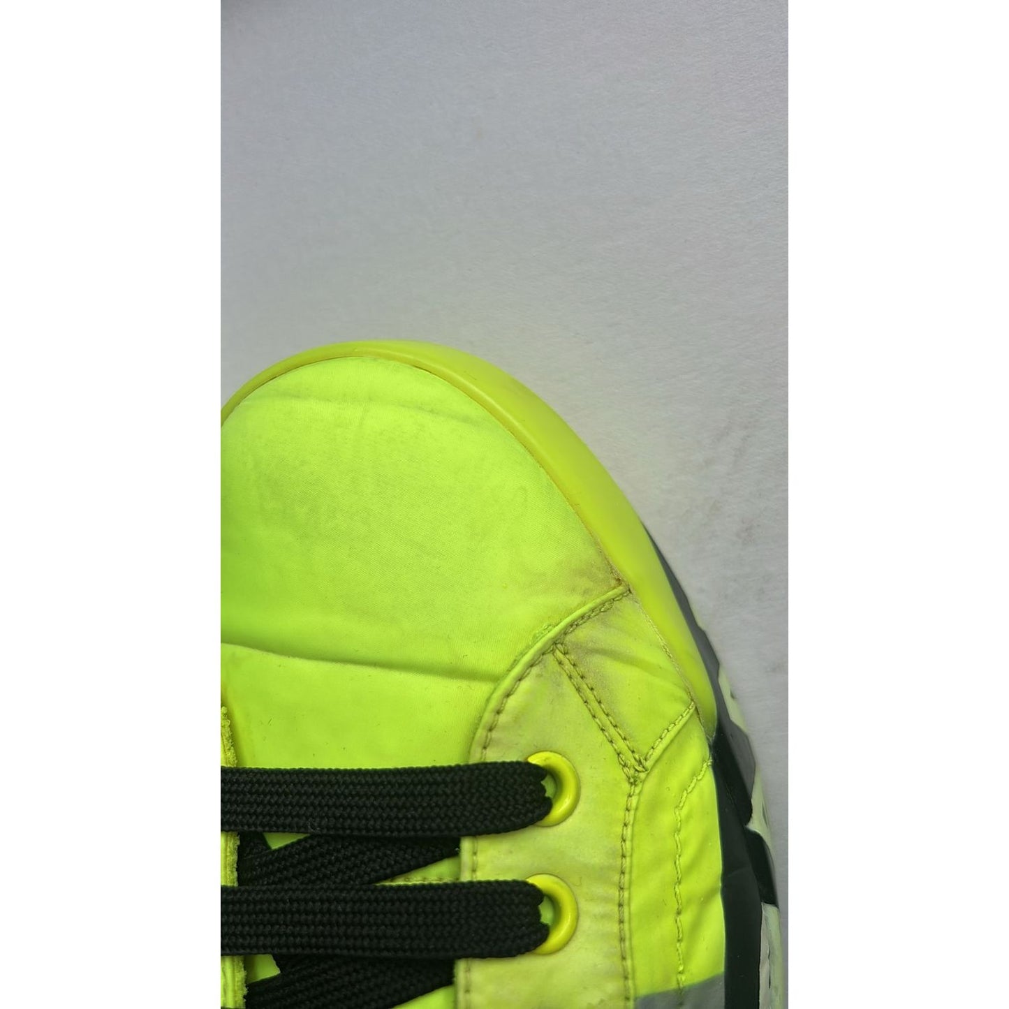 Dolce & Gabbana Neon Green Logo Tape Low Top Sneakers Shoes