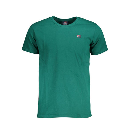 Green Norway 1963 men's cotton t-shirt with crew neck and iconic logo, perfect for urban style fashion statements.
