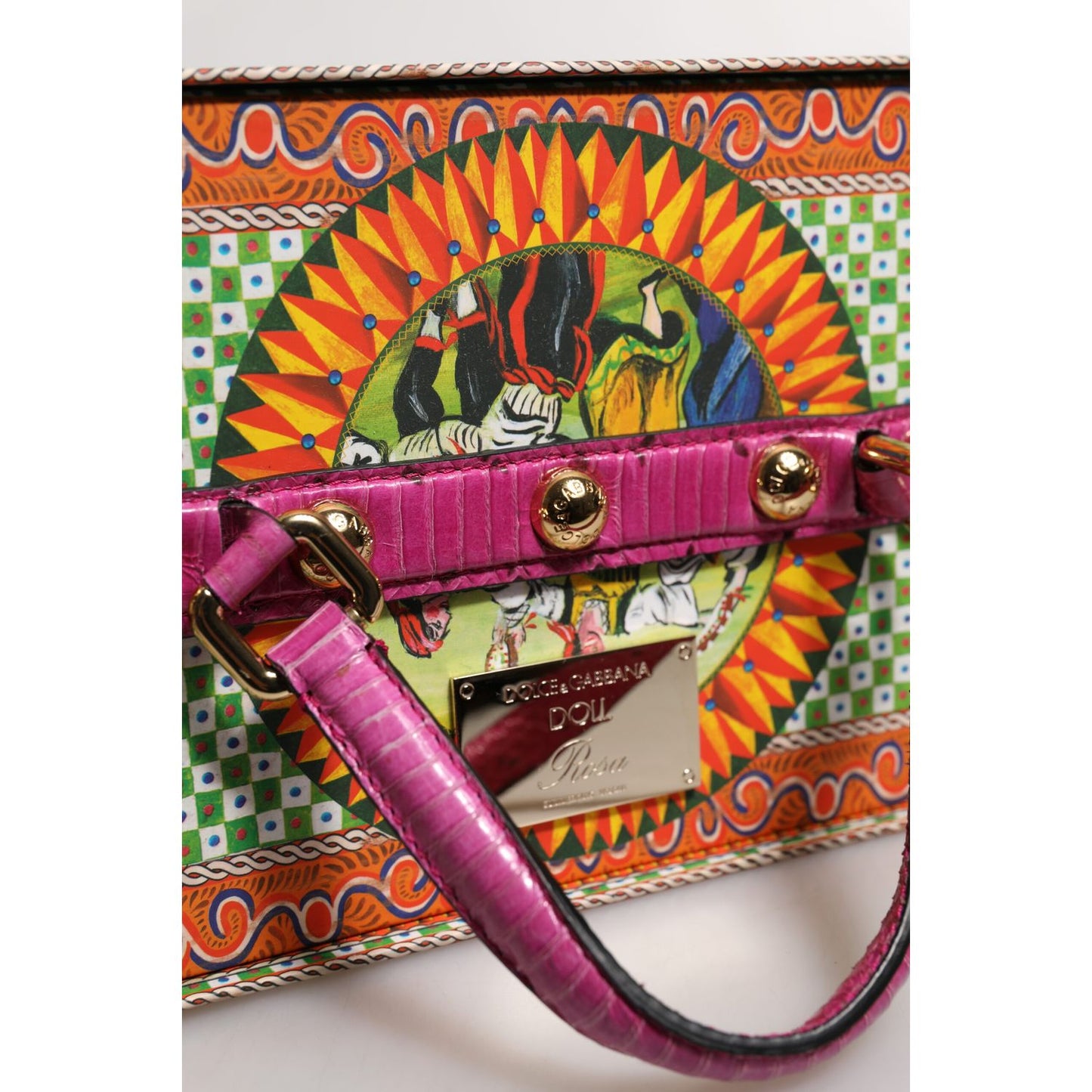 Dolce & Gabbana Pink Dress Ceramic Porcelain Fashion Leather Sicily Dolls