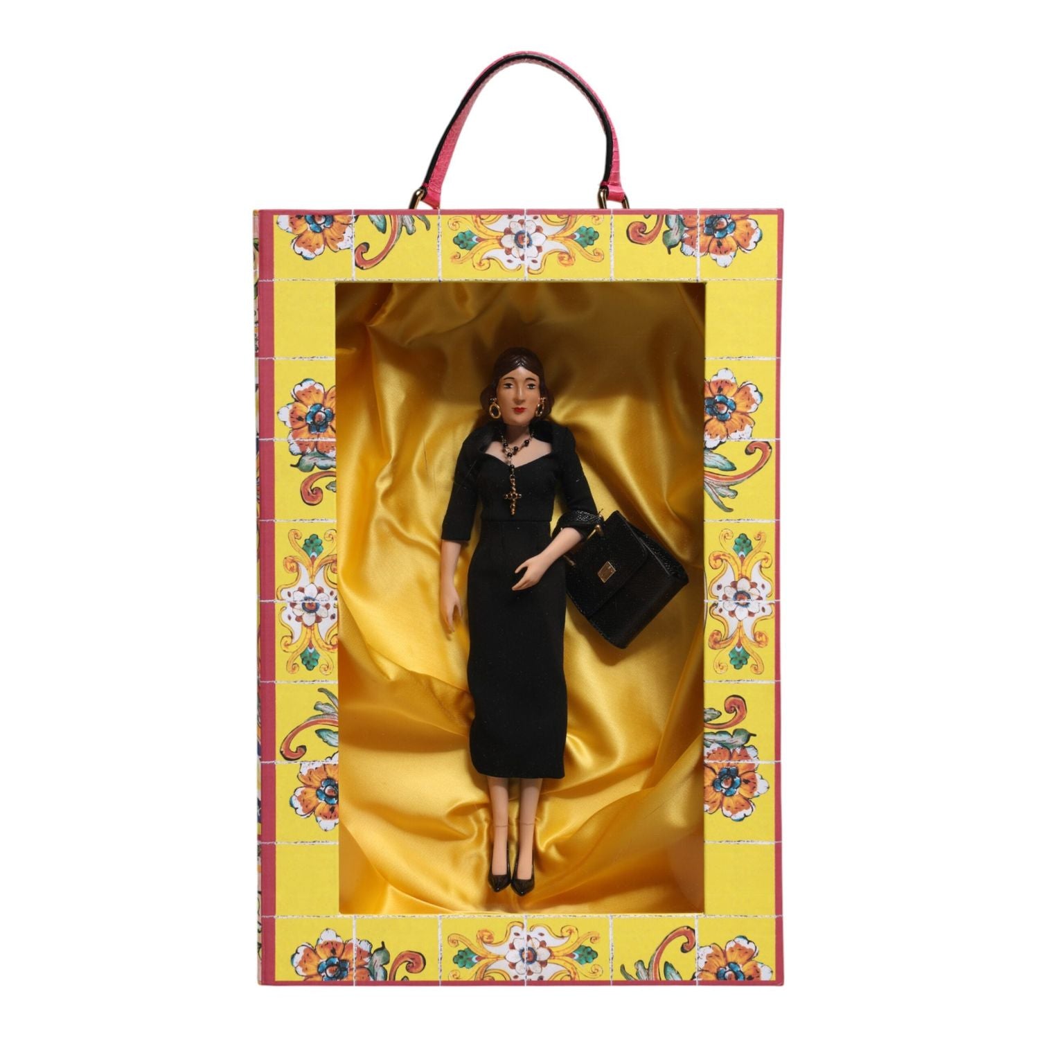 Dolce & Gabbana Black Dress Ceramic Porcelain Fashion Leather Sicily Dolls