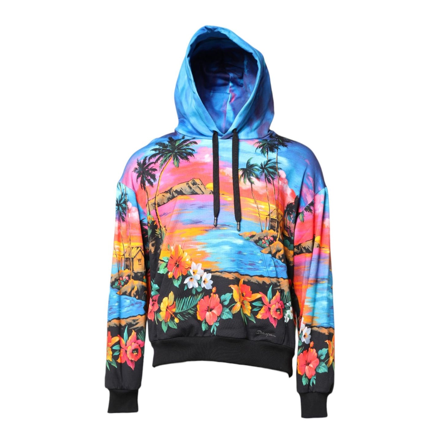 Dolce & Gabbana Multicolor Print Hooded Sweatshirt Sweater