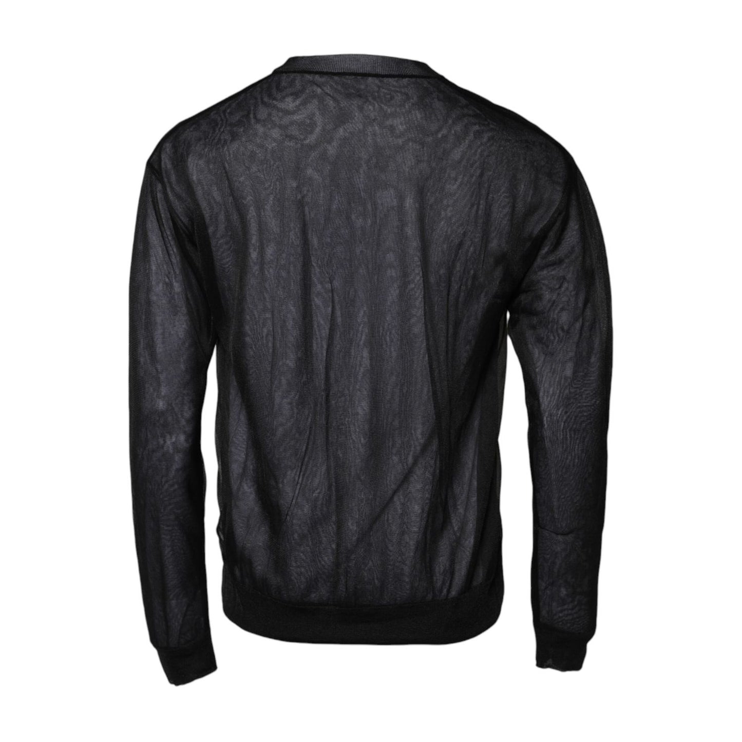 Dolce & Gabbana Black White Logo Knitted Pullover Sweater