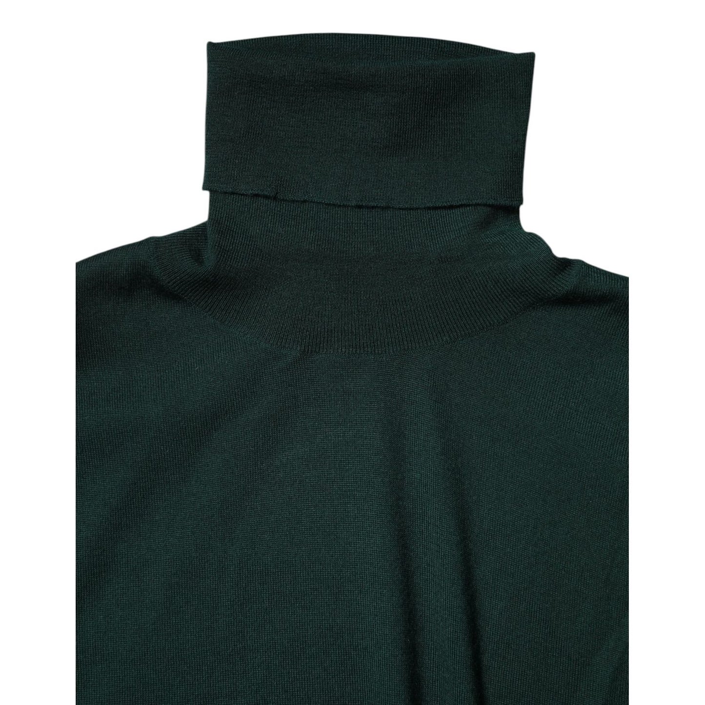 Dolce & Gabbana Green Cashmere Knitted Men Pullover Sweater