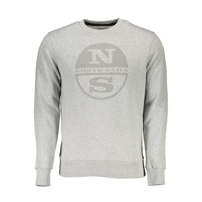 North Sails Gray Organic Cotton Men Sweater