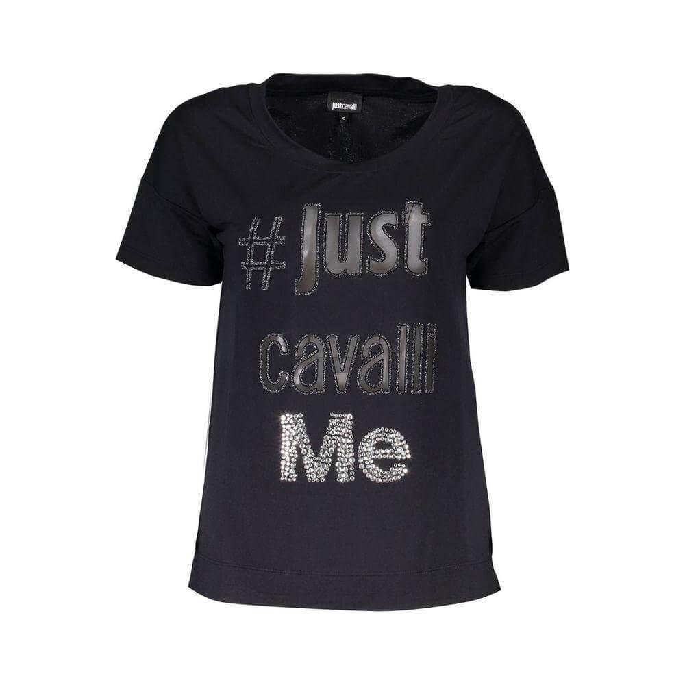 Just Cavalli Black Polyester Tops & T-Shirt JU-23849-XS