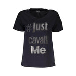 Just Cavalli Black Polyester Tops & T-Shirt JU-23849-XS