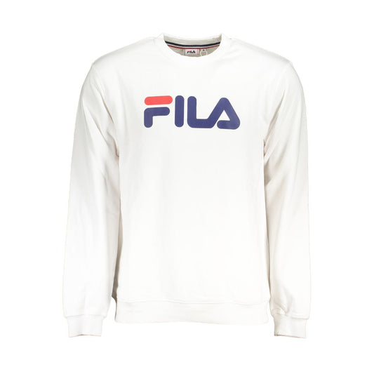 Fila Classic Crew Neck Fleece Sweatshirt in White FI-25803-XS