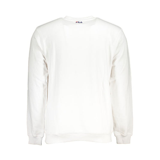 Fila Classic Crew Neck Fleece Sweatshirt in White FI-25803-XS
