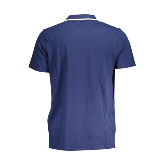 Fila Classic Blue Cotton Polo with Contrast Details FI-26357-S