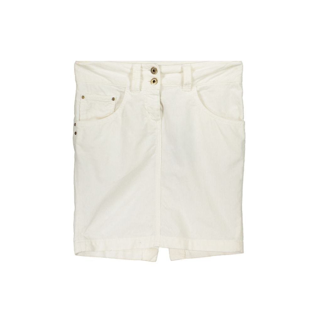 Patrizia Pepe White Cotton Mini Skirt Patrizia Pepe