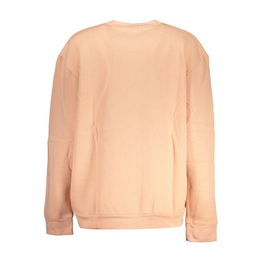 Cavalli Class Elegant Pink Fleece Crew Neck Sweater