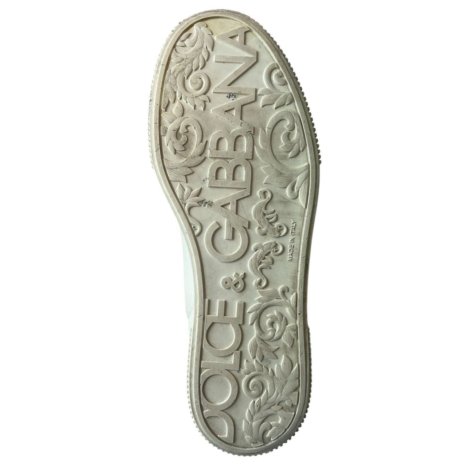 Dolce & Gabbana White Miami Leather Low Top Sneakers Shoes