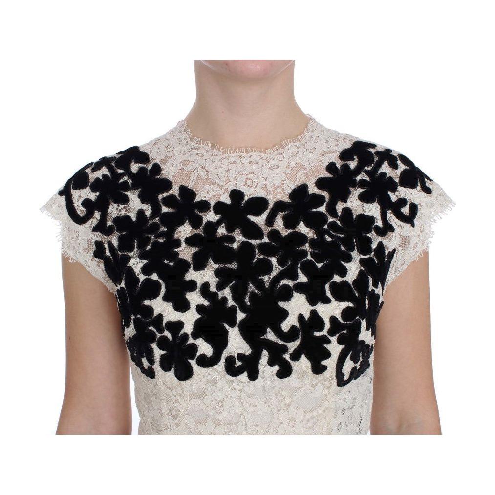 Dolce & Gabbana Floral Lace Ricamo Long Ball Maxi Dress