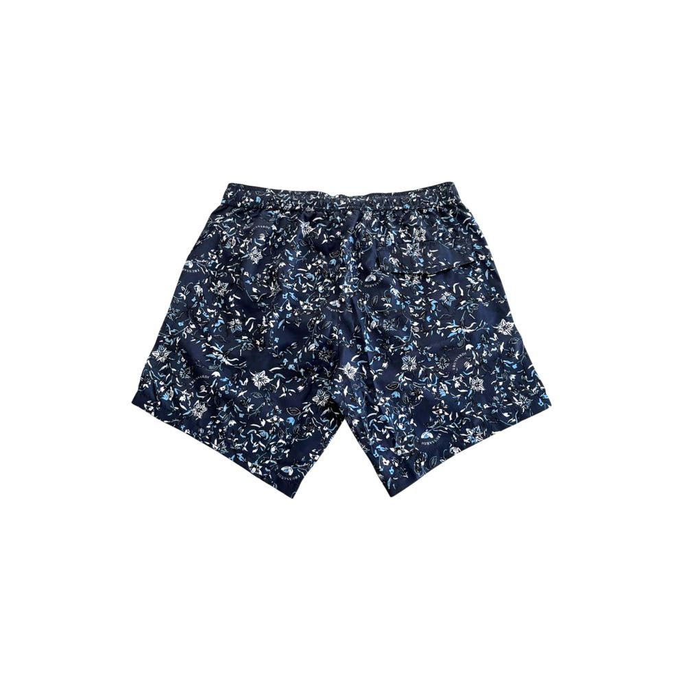 Trussardi Beachwear Blue Polyester Men Swim Shorts