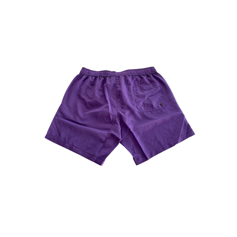 Trussardi Beachwear Purple Polyester Men Swim Short