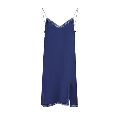 Gucci Blu Viscose and Cotton Mid Long Dress