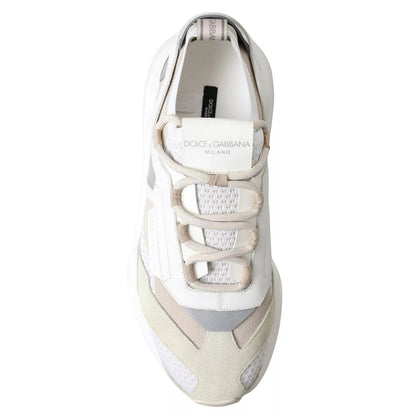 Dolce & Gabbana Sneakers White Beige Leather Sport DAYMASTER Shoes