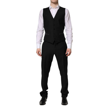 Dolce & Gabbana Black MARTINI Crystal Embellished 3 Pc Suit