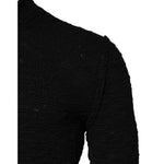 Dolce & Gabbana Black Wool Knit Crew Neck Pullover Sweater