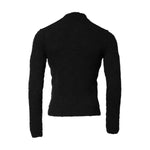 Dolce & Gabbana Black Wool Knit Crew Neck Pullover Sweater