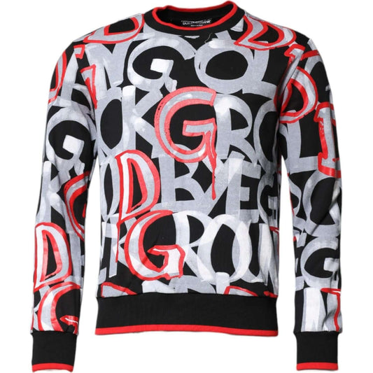Dolce & Gabbana Multicolor Logo Monogram Crew Neck Sweater