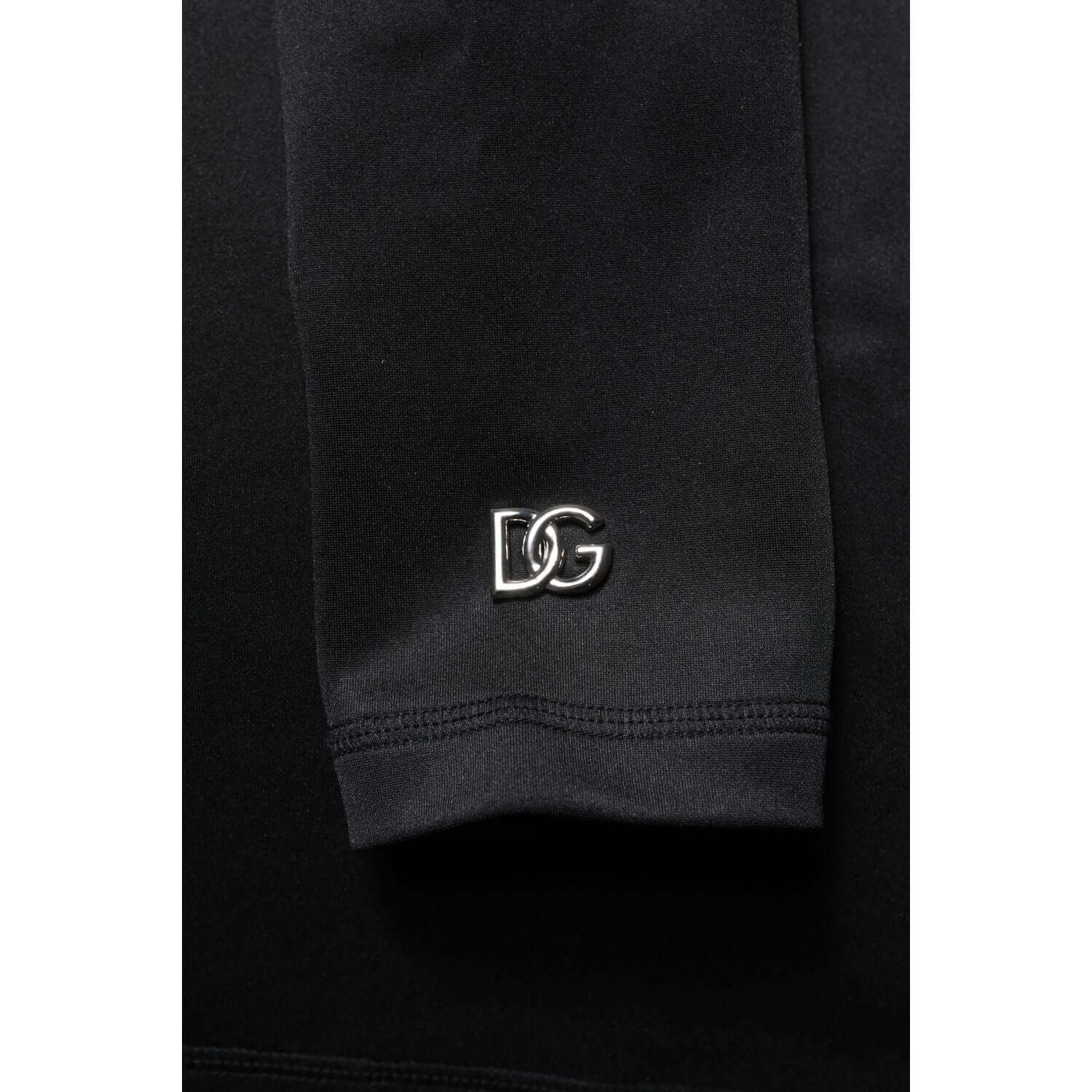 Dolce & Gabbana Black Polyester Turtleneck Pullover Sweater