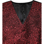 Dolce & Gabbana Red Floral Brocade Formal Men Waistcoat Vest TSH90467-50