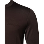 Dolce & Gabbana Brown Silk Logo Embroidery Crew Neck T-shirt