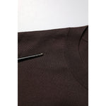 Dolce & Gabbana Brown Silk Logo Embroidery Crew Neck T-shirt