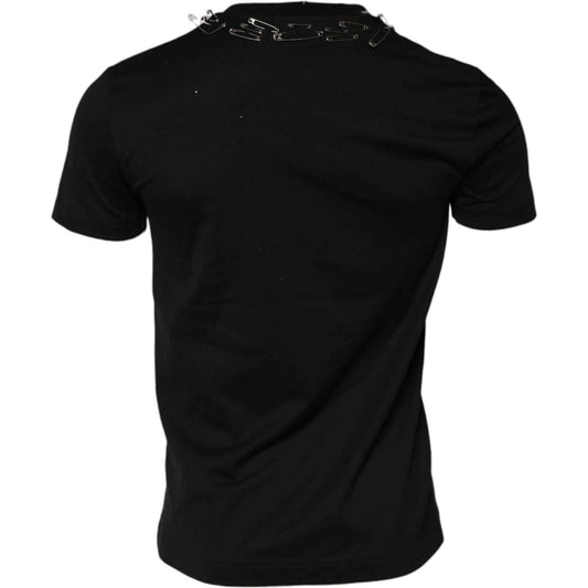 Dolce & Gabbana Black Logo Embellish Short Sleeves T-shirt