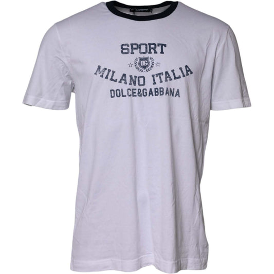 Dolce & Gabbana White DG Logo Print Short Sleeve T-shirt