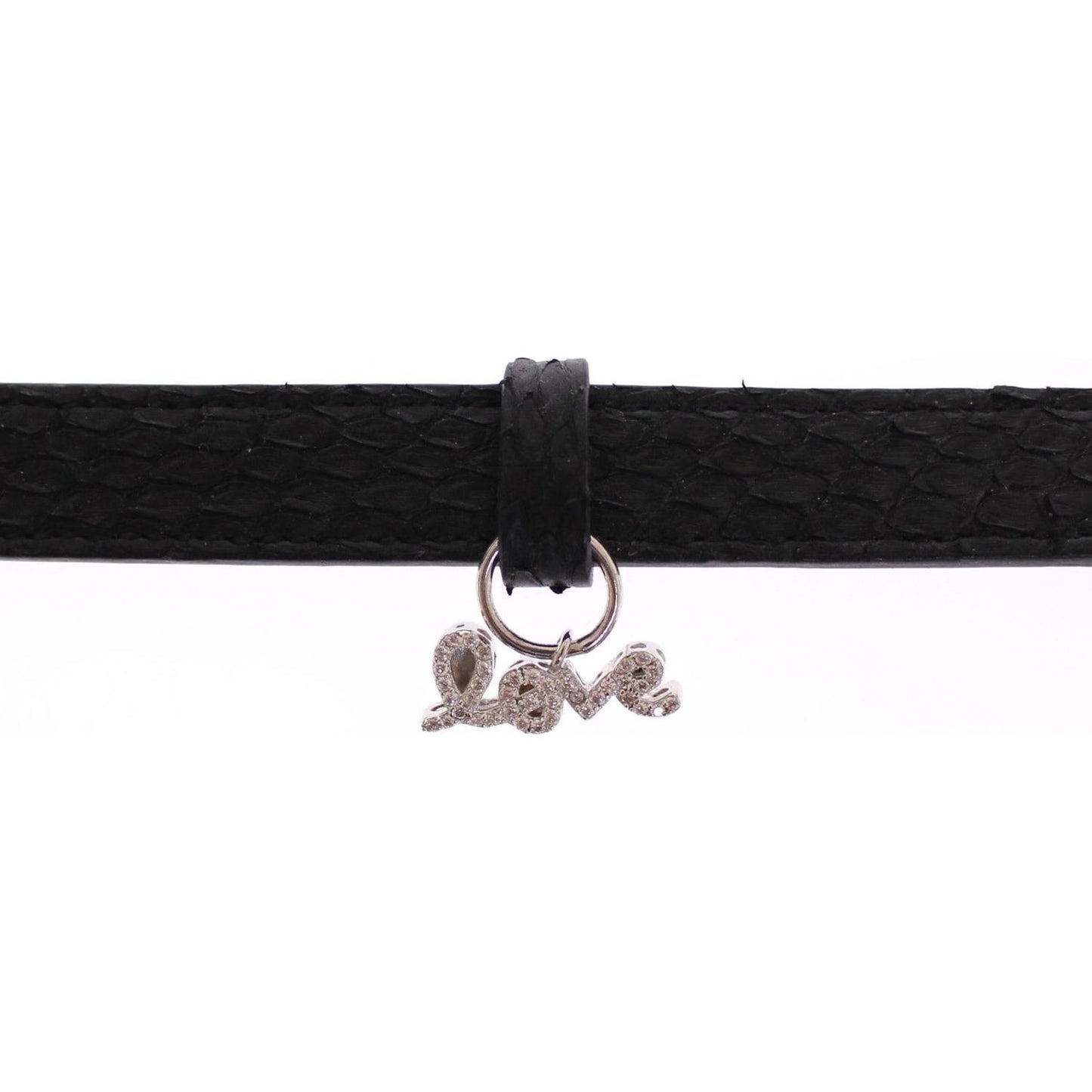 Nialaya | Exquisite Black Snakeskin Silver Bracelet| McRichard Designer Brands   