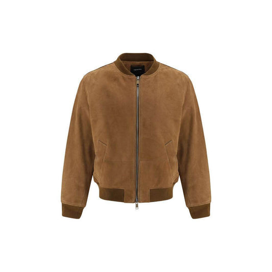 Yves Salomon Suede Bomber Jacket YV-25E25EHV20464B20WA2234-IT50 | L