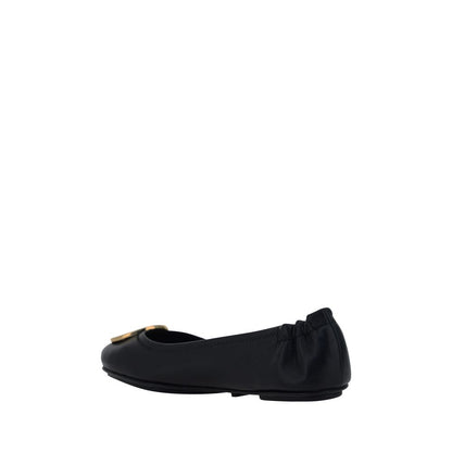 Tory Burch Black Lamb Ovis Aries Aries Ballet Flats