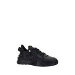 Fendi Flow Running Sneakers - sporty black design with structured sole and tone-on-tone logo for style and function.