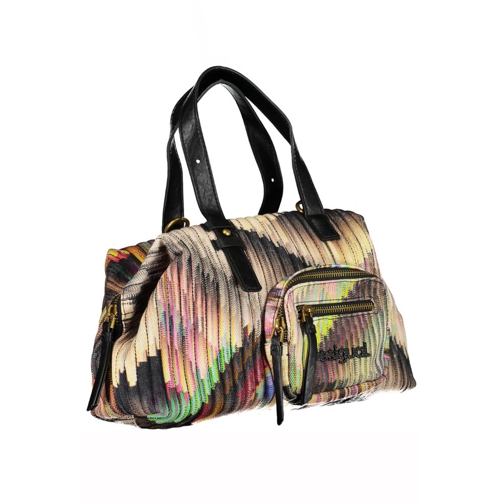 Front view with bag zipped and handles upright.