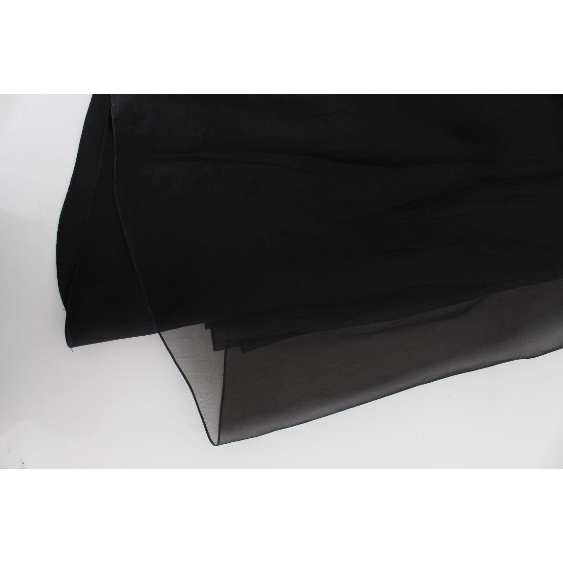 优雅花朵真丝全长连衣裙