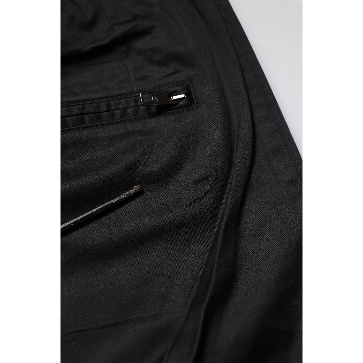 Dolce & Gabbana Black Cotton Mid Waist Jogger Pants